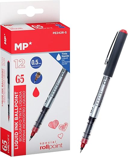 BOLIGRAFO TINTA LIQUIDA BALL ROJO