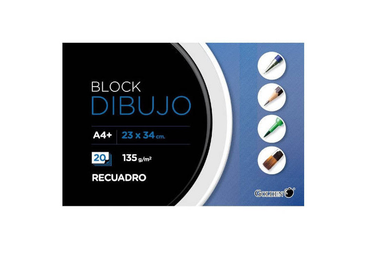 BLOC DIBUJO A4+ RECUADRO 135GR TALADRADO ENCOLADO
