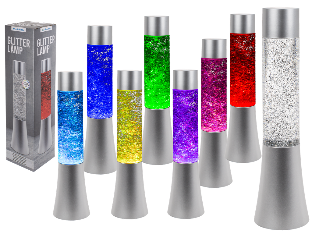 LAMPARA GLITTER LED 34CM PILAS 57/1311