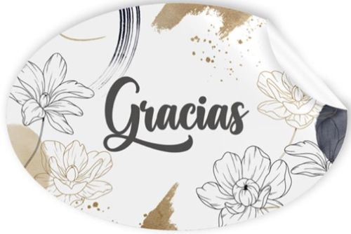 ETIQUETAS GRACIAS OVALADAS