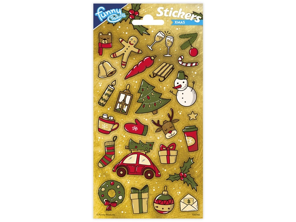 PEGATINAS NAVIDAD GLITTER