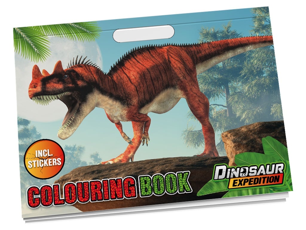LIBRO COLOREAR DINOSAUR EXPEDITION C/PEGATINAS 25H