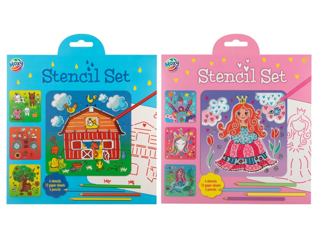 SET STENCIL 21X21 C/ LAPICES Y 12H