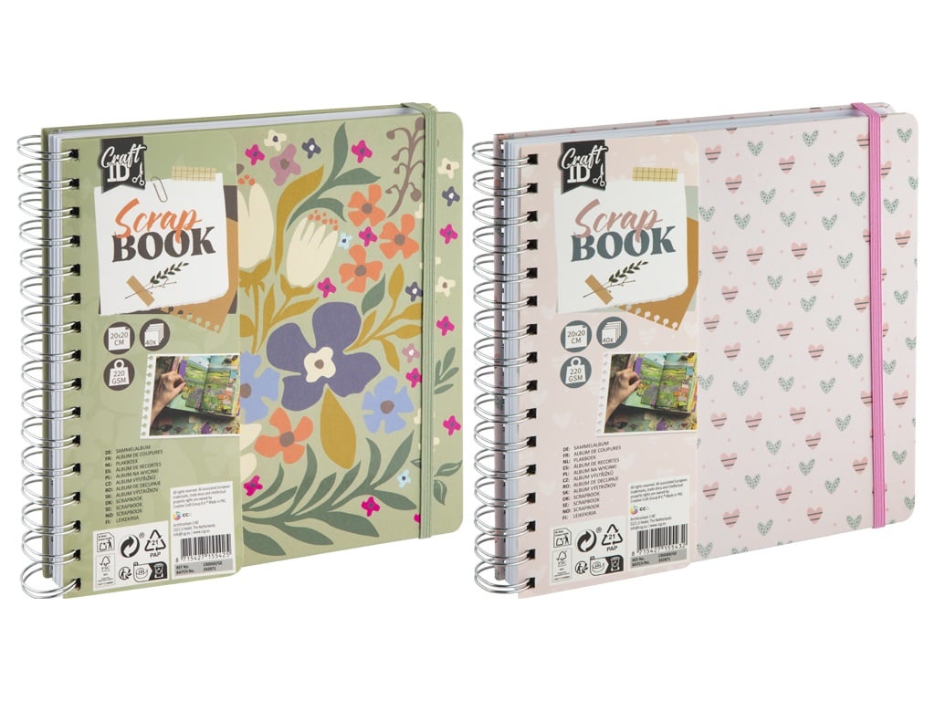 BLOC SCRAPBOOK 20,5X20,5CM 40H 220GR