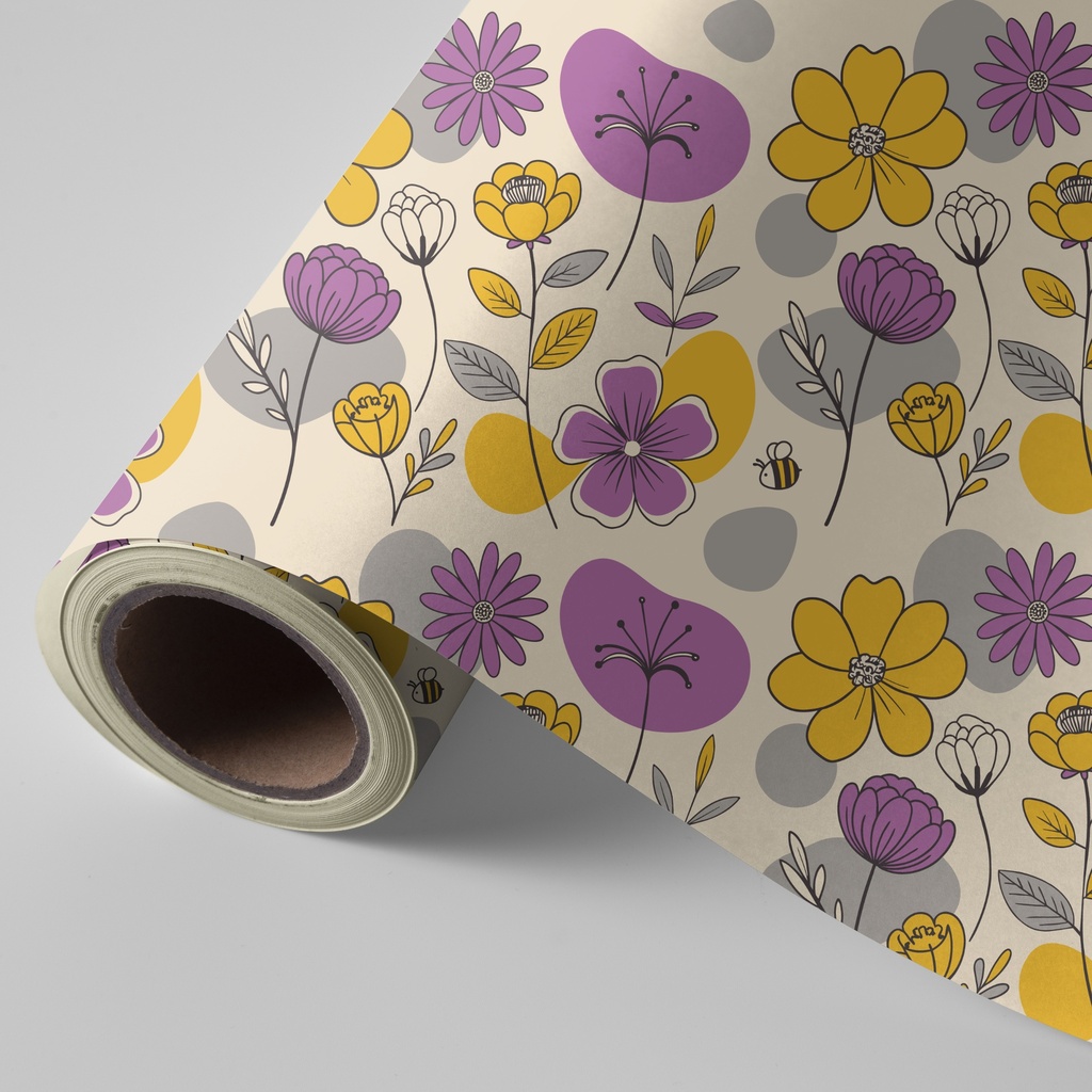 PAPEL REGALO BOBINA 31CM BOUQUET