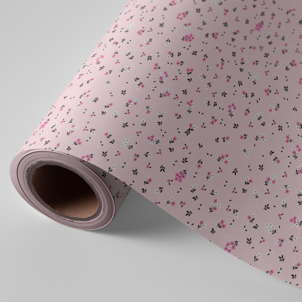 PAPEL REGALO BOBINA 62CM FLORECILLAS