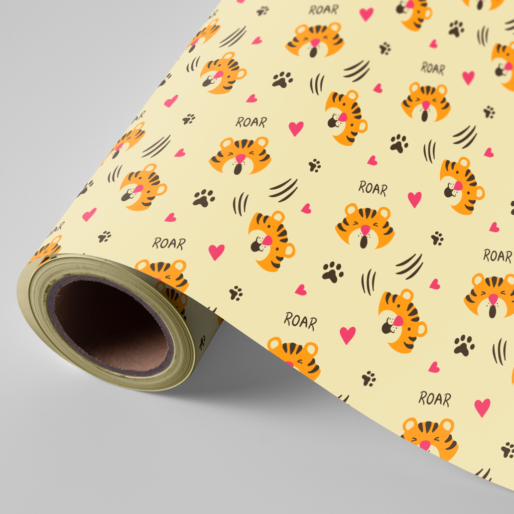 PAPEL REGALO BOBINA 31CM 4K INFANTIL TIGRES