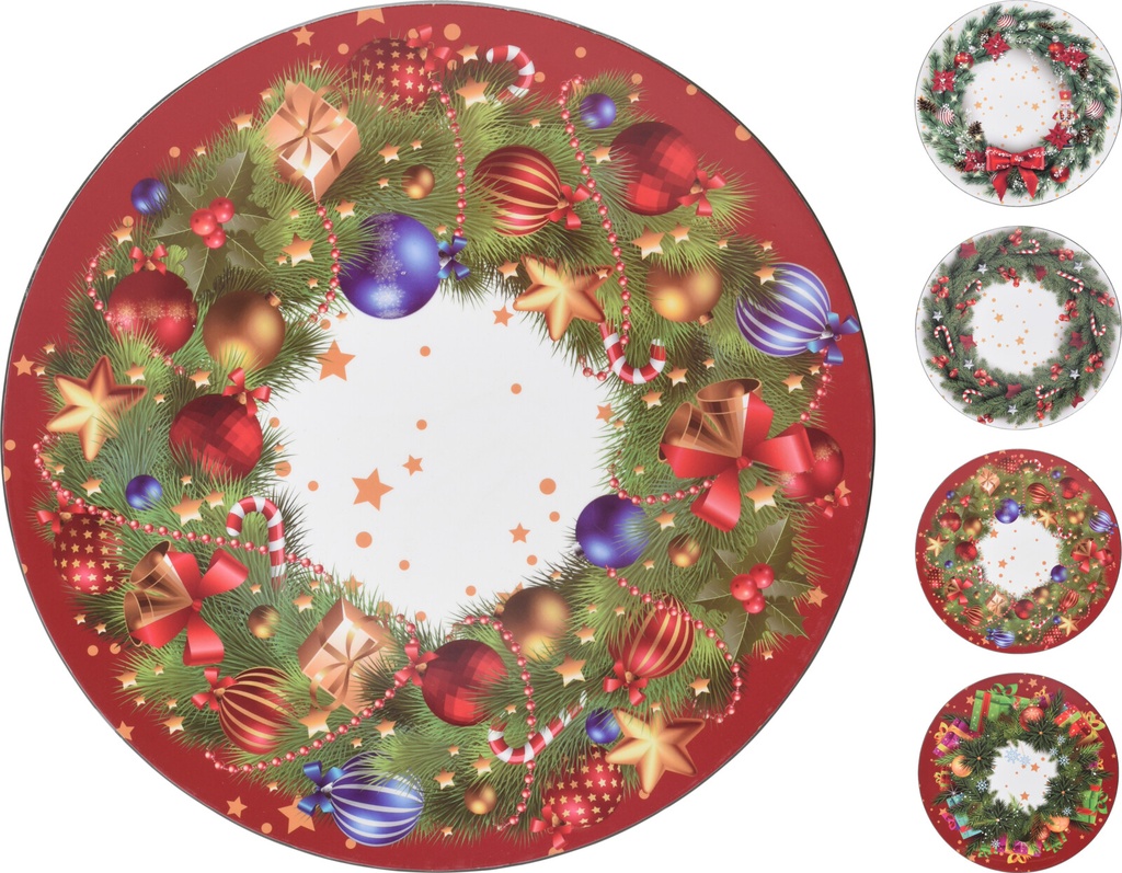 BAJOPLATO 33CM NAVIDAD 4MOD