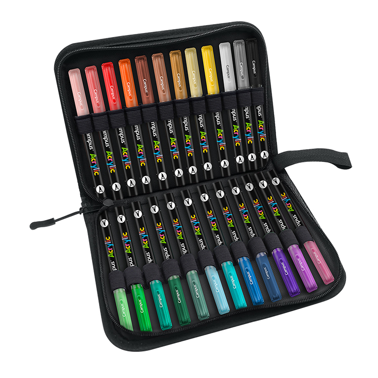 ROTULADOR CAMPUS ACRYLIC PINCEL / 24UD