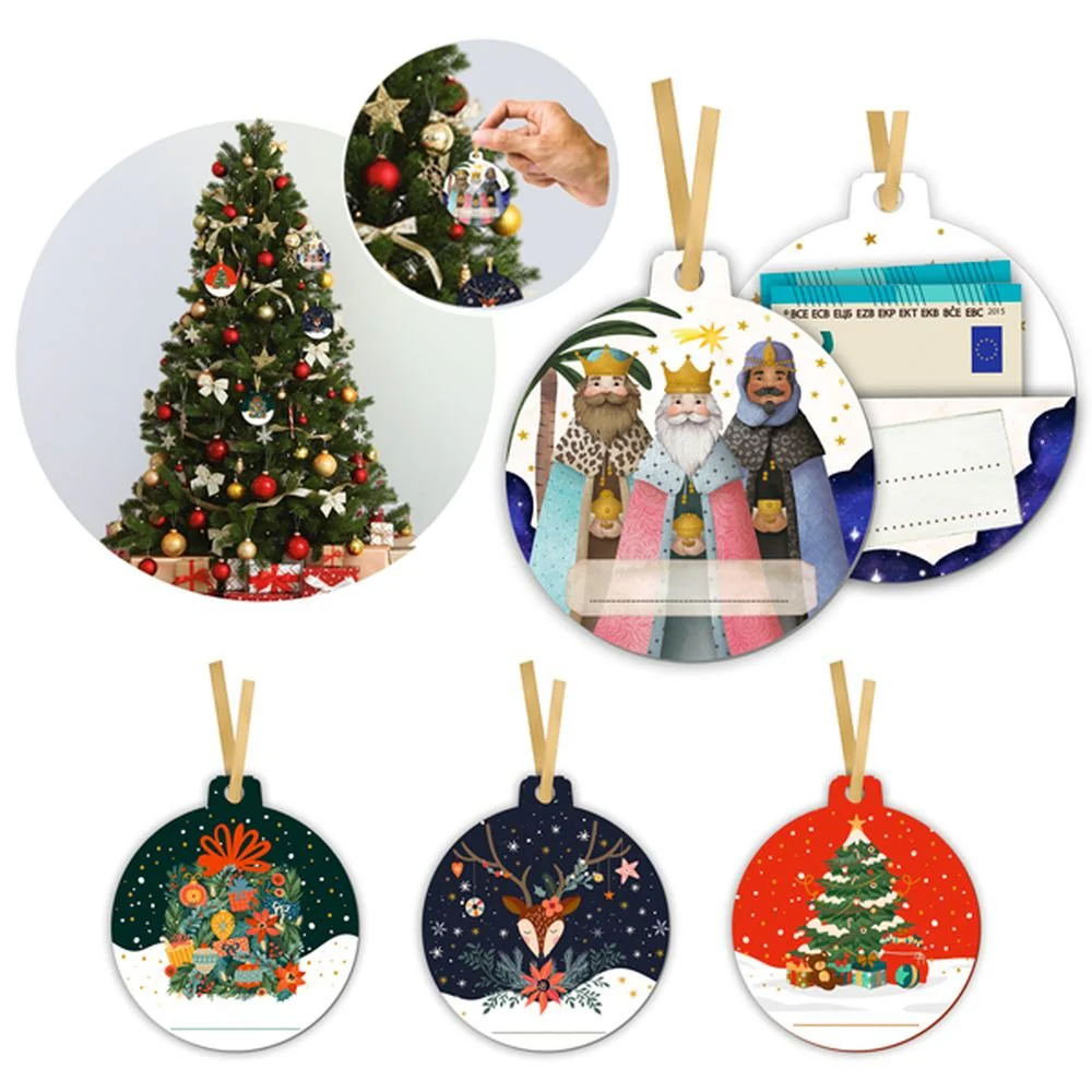 BILLETERO COLGANTE BOLA COLOR NAVIDAD