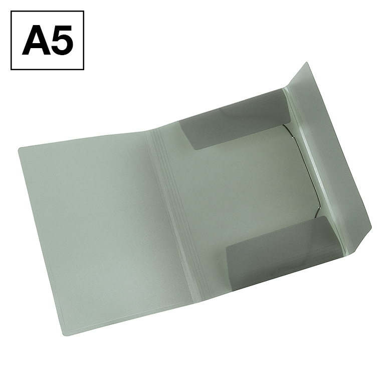 CARPETA PP PLUS A5 G/S TRASLUC.GRIS