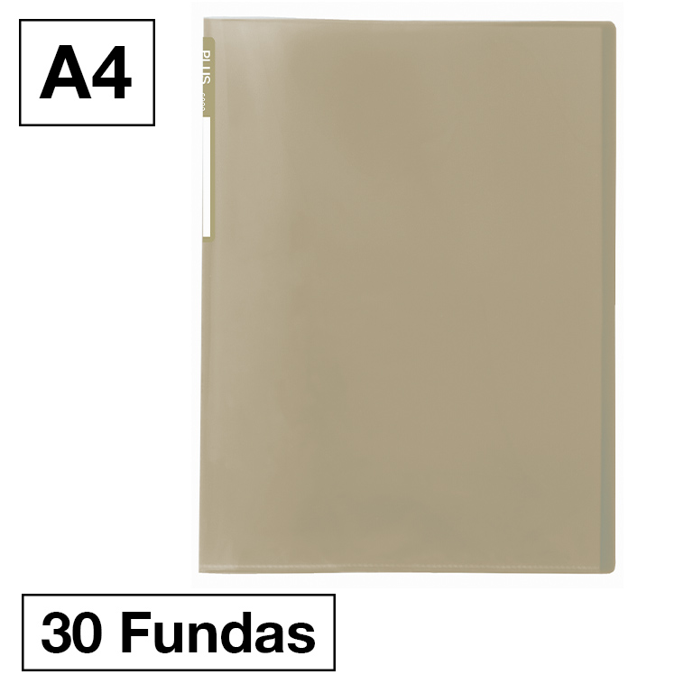 CARPETA FUNDAS PLUS A4 30F OCRE VERDOSO