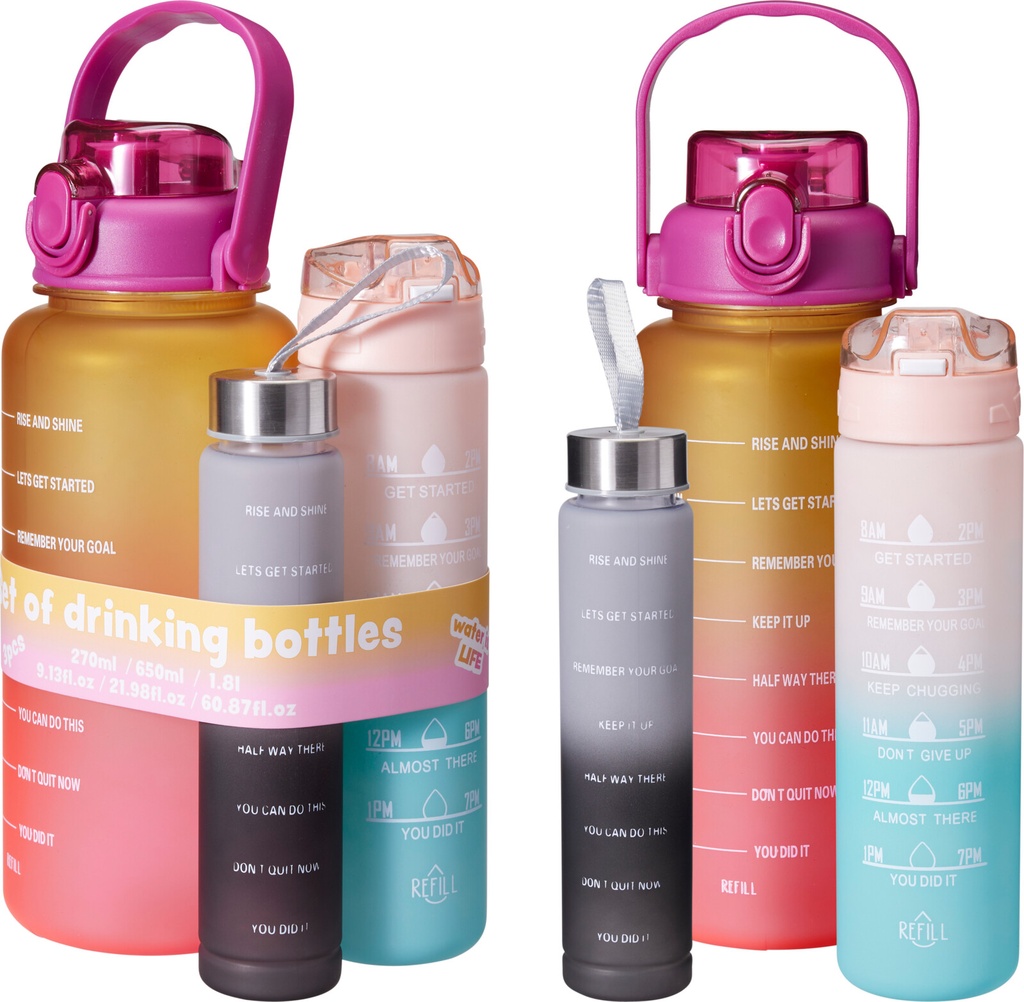 SET 3 BOTELLAS DEPORTIVAS