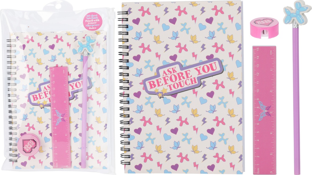 SET PAPELERIA ROSA