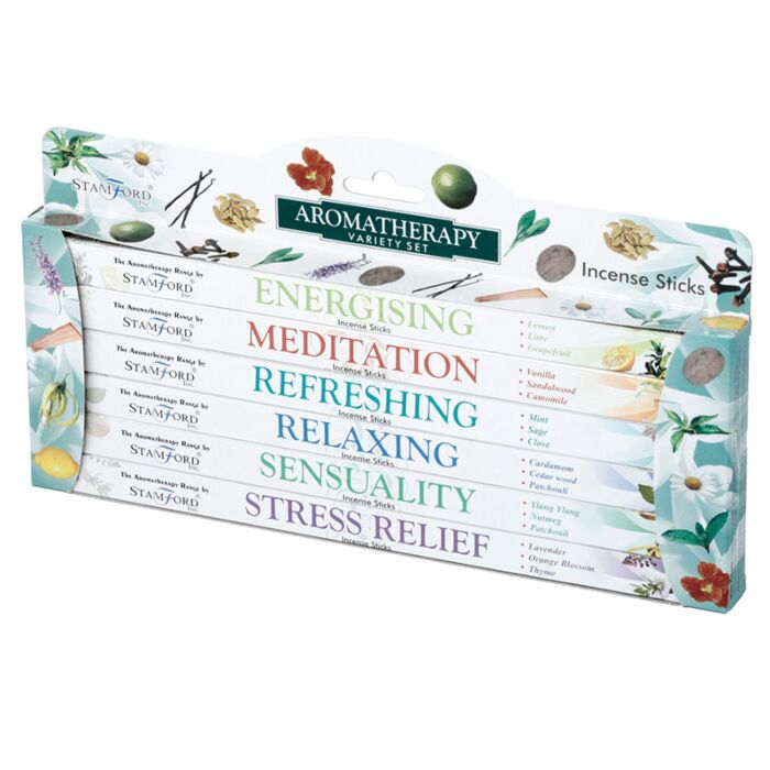 SET DE 6 AROMAS VARILLAS INCIENSO STAMFORD-AROMATICO