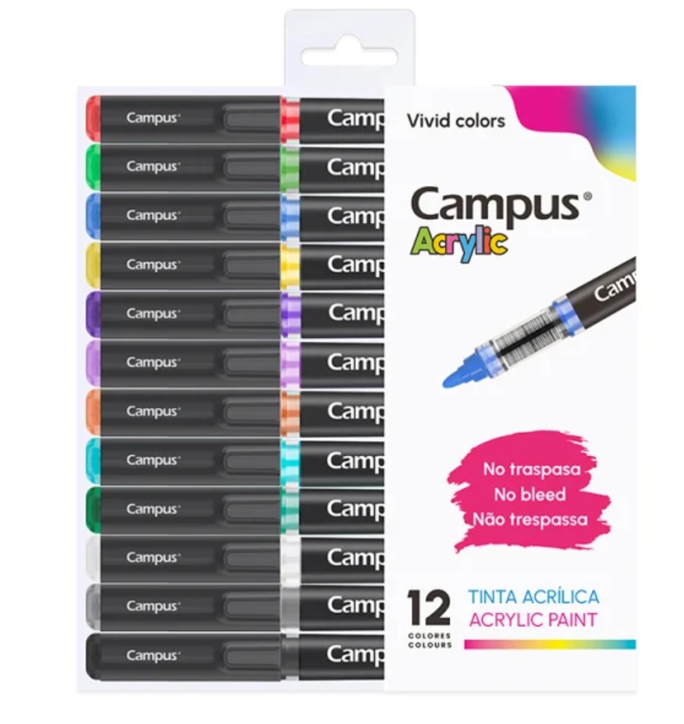 ROTULADOR CAMPUS ACRYLIC CONICO /12U
