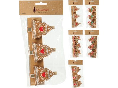 PINZAS NAVIDAD FIELTRO JENGIBRE 3U