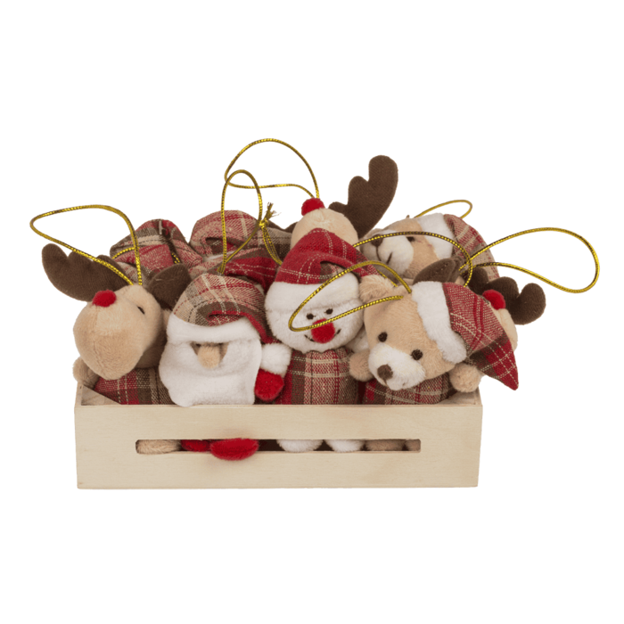 PELUCHE DE NAVIDAD CAJITA MADERA 99/6701
