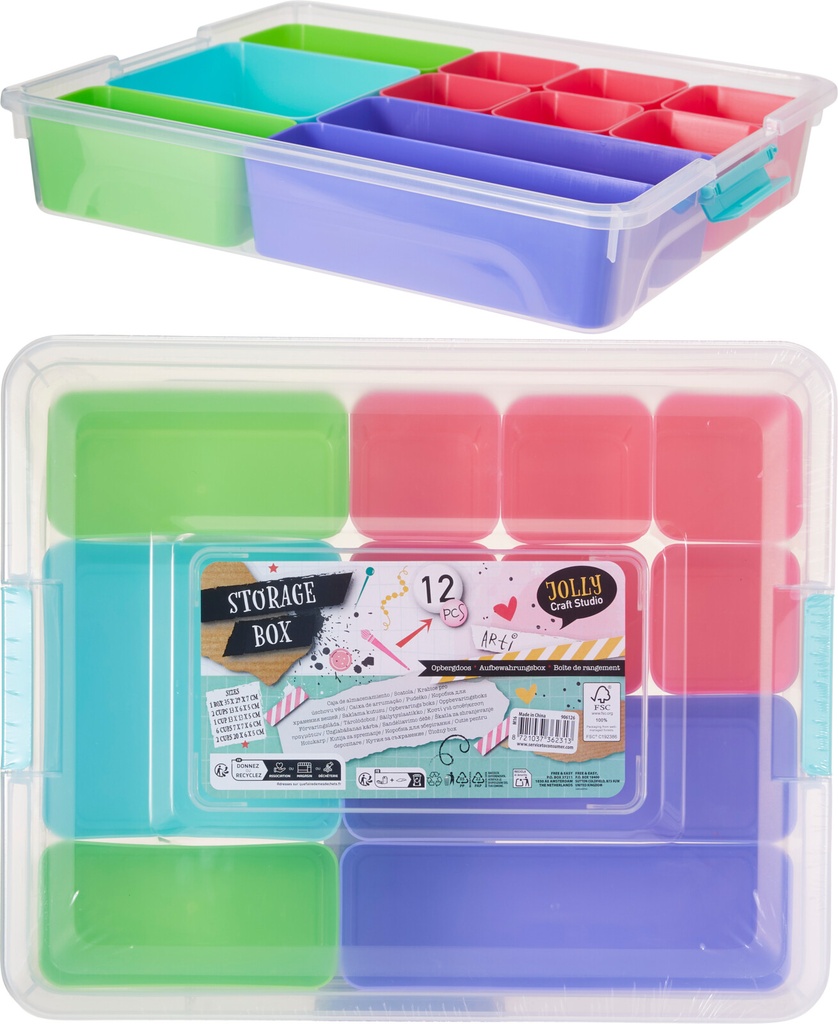 STORAGE BOX WITH 11 CUPS