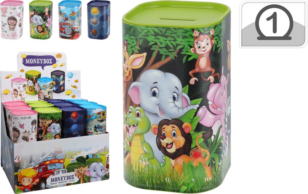 HUCHA INFANTIL PP 76X76X120MM 4MOD