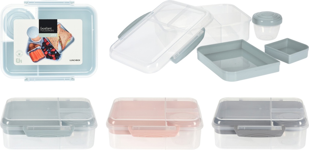 LUNCHBOX WITH DRESSING CUP 3AS