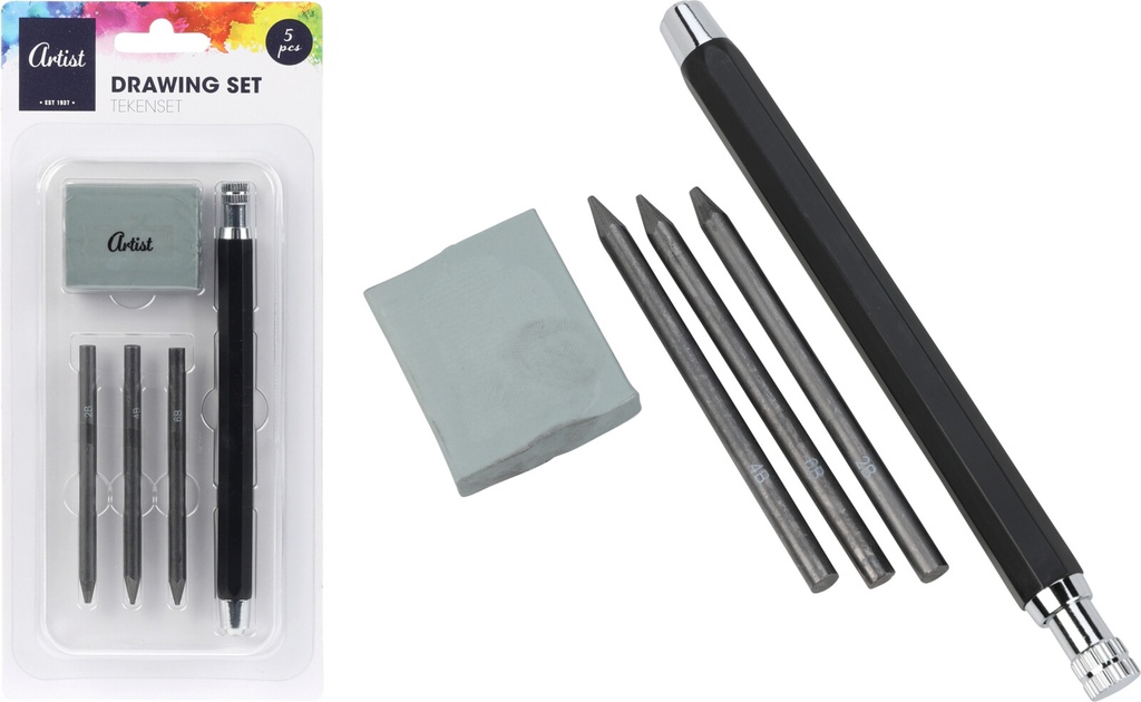 SET ARTE CON LAPIZ MECANICO 5PZS