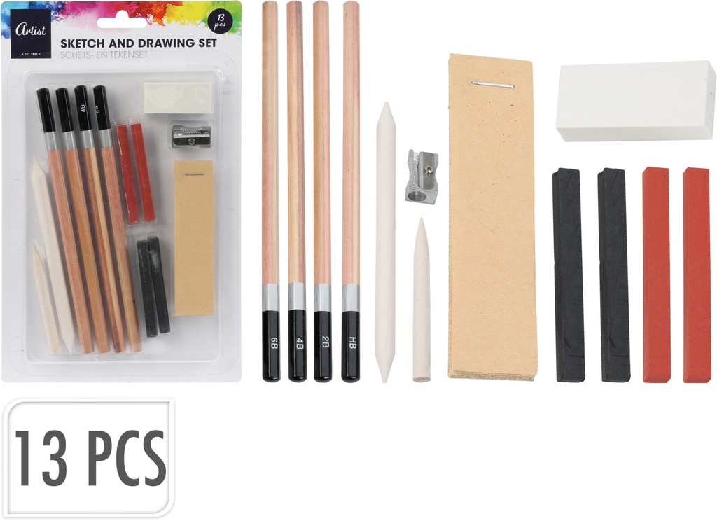 SKETCH & DRAWING SET 13PCS