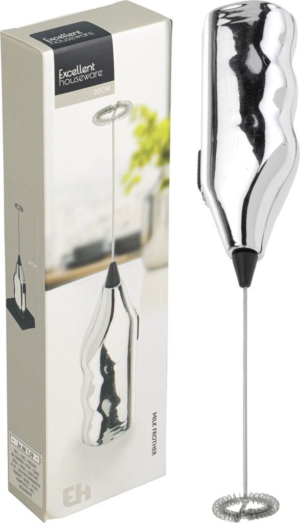 BATIDOR LECHE CHROME 20CM SILVER