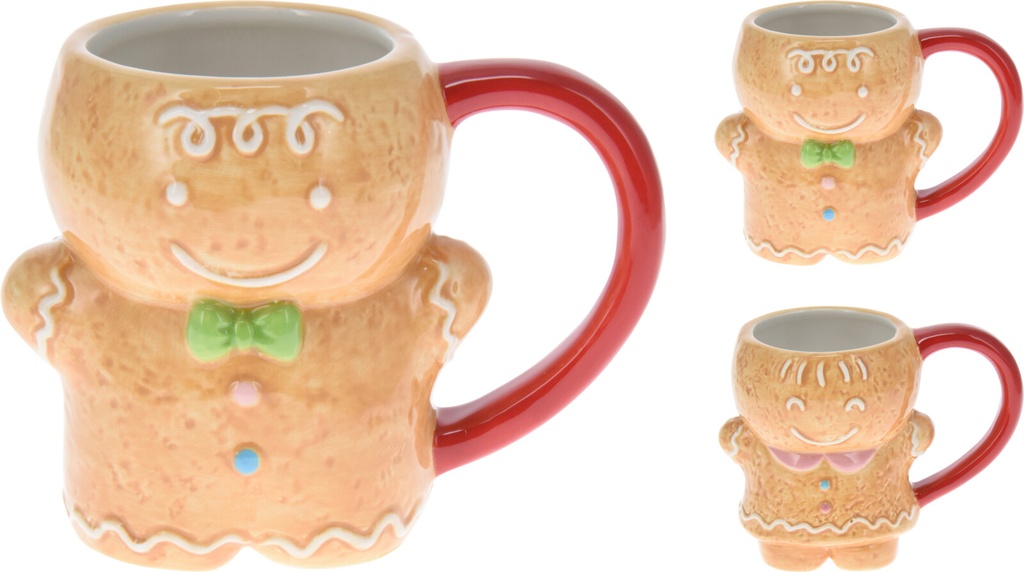 MUG GINGERBREAD BROWN 10CM