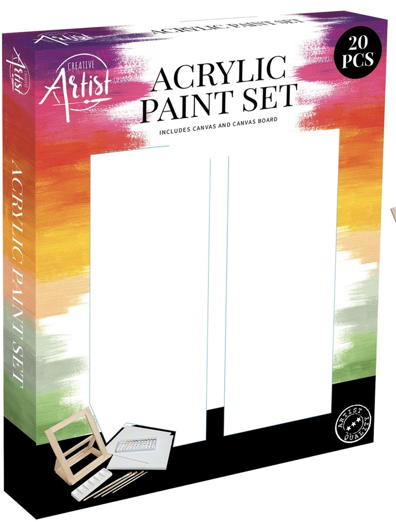 SET PINTAR ACRILICO 20 PIEZAS