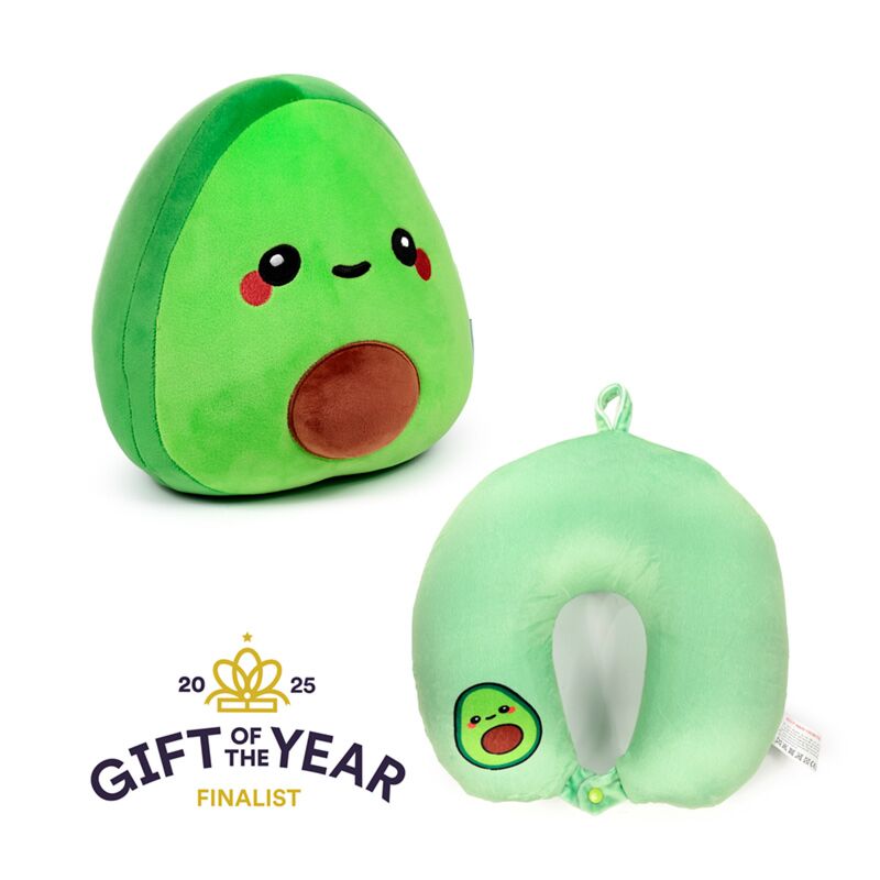 ALMOHADA DE VIAJE Y PELUCHE 2 EN 1 SWAPSEAZZZ EL AGUACATE