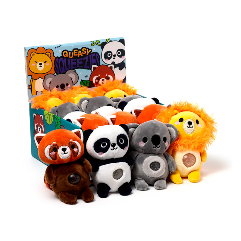 JUGUETE ESTRUJABLE DE PELUCHE QUEASY SQUEEZIES ADORAMALS ZOO