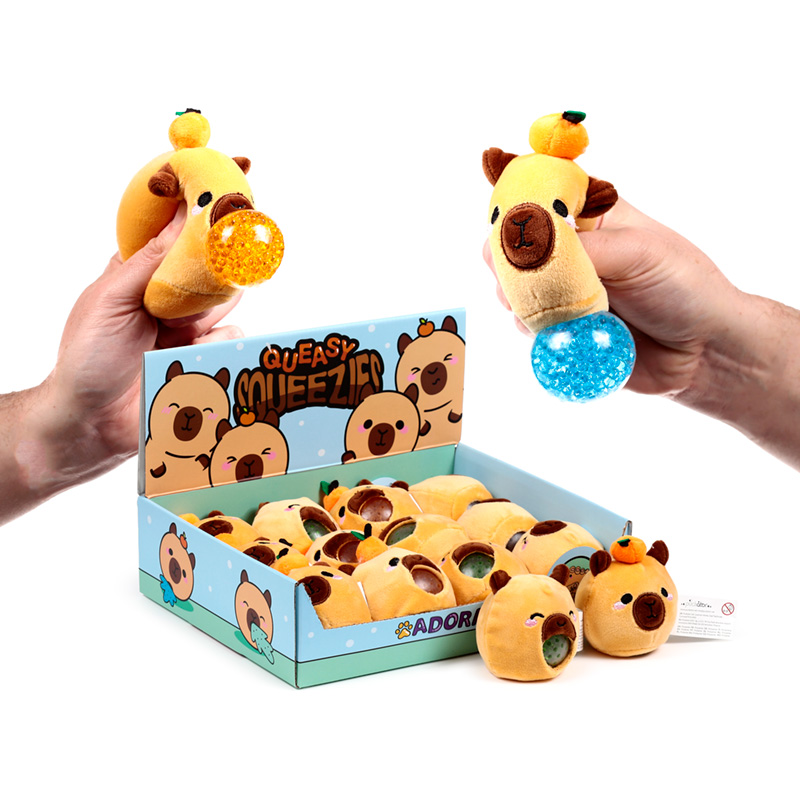 JUGUETE ESTRUJABLE DE PELUCHE QUEASY SQUEEZIES CAPIBARA