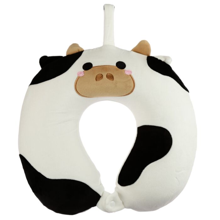 ALMOHADA DE VIAJE C/MEMORIA DE FORMA VACA ANIMALES