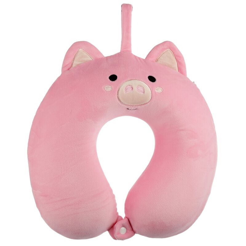 ALMOHADA DE VIAJE C/MEMORIA DE FORMA CERDO ANIMALES