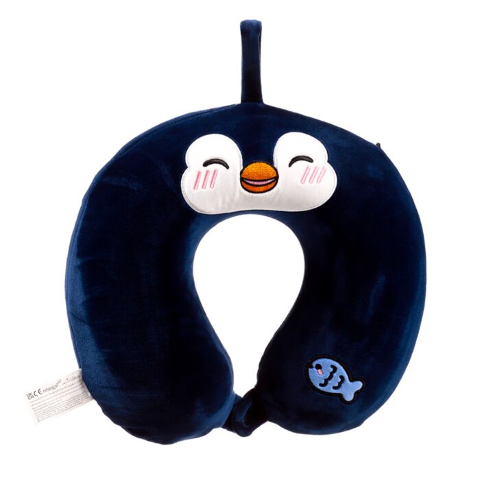 ALMOHADA DE VIAJE C/MEMORIA DE FORMA RELAXEAZZZ EL PINGUINO NICO