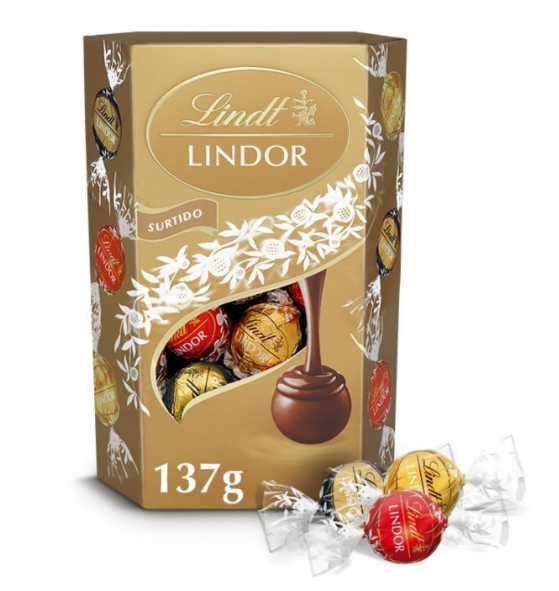 BOMBON LINDOR SURTIDO LINDT 137G