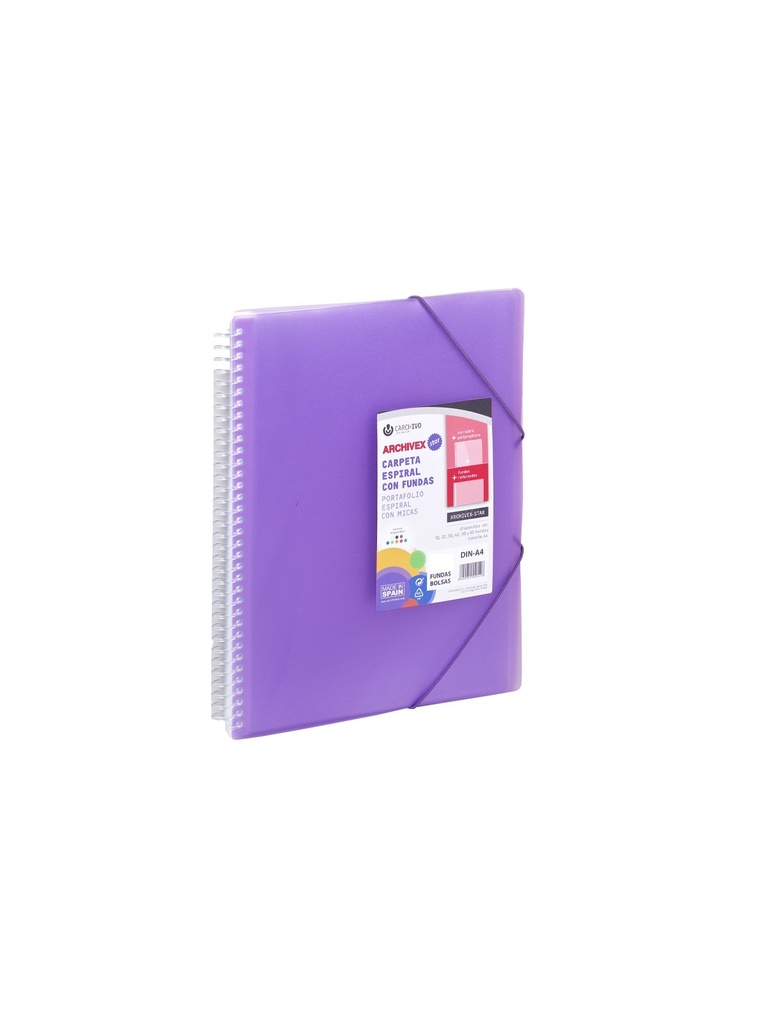 CARPETA A4 ARCHIVEX ESPIRAL 30F VIOLETA