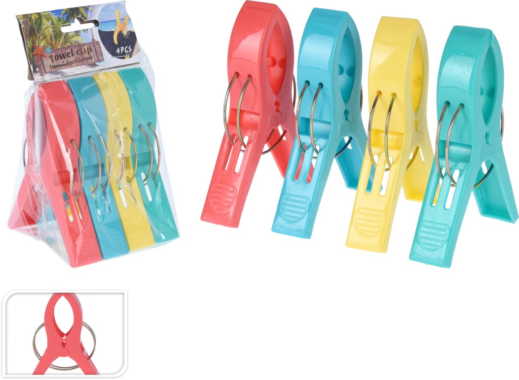BLISTER 4 PINZAS TOALLAS