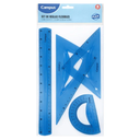 JUEGO REGLAS CAMPUS 4PZS FLEXIBLE AZUL