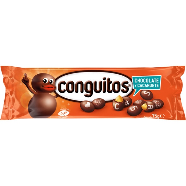 CONGUITOS CHOCOLATE Y CACAHUETE BOLSA 70 GR