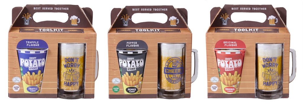 VASO CERVEZA CON PAPAS FRITAS