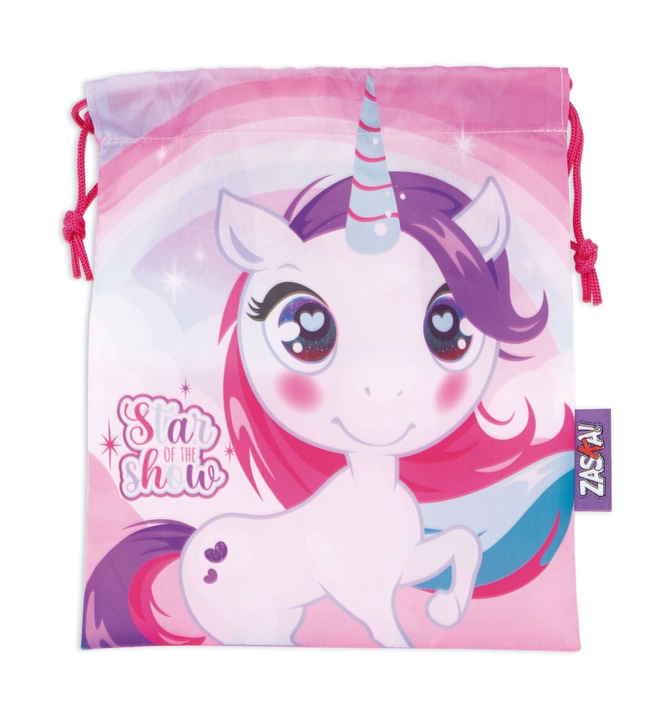 BOLSA MERIENDA 26.5X21.5CM UNICORNIO