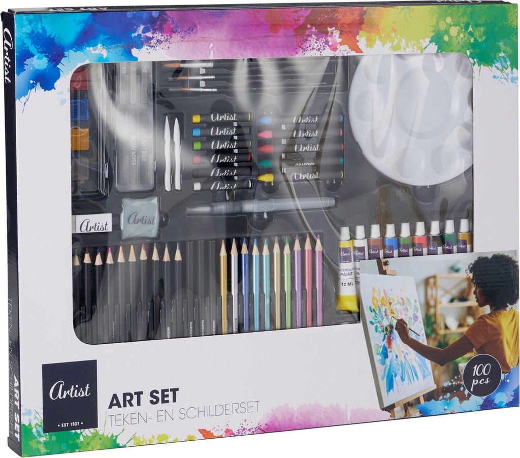 SET 100 PIEZAS PINTURA ACRILICA