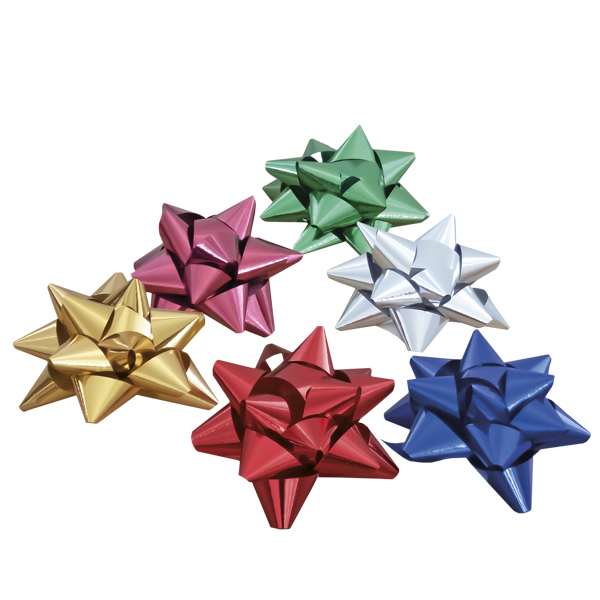 ESTRELLAS ADHESIVAS PAPEL 13MM 14UD SURTIDO