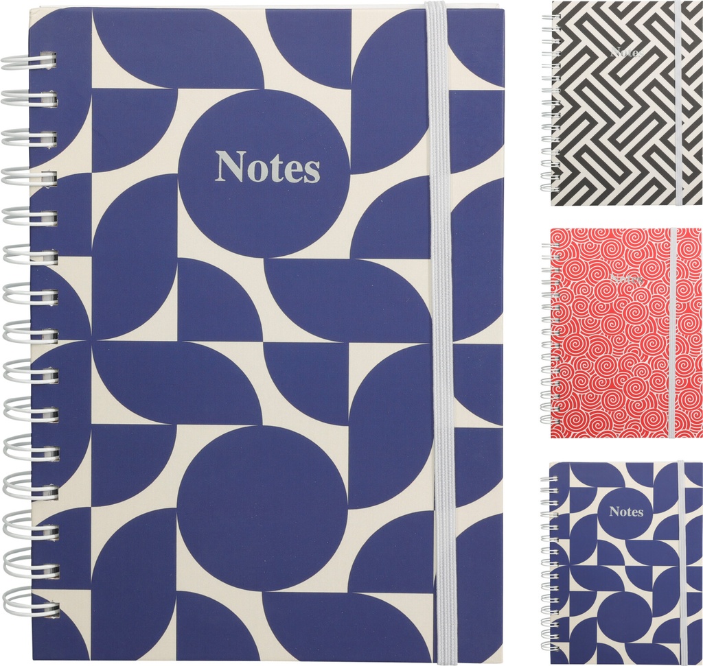 CUADERNO A5 ESPIRAL T.D. ESTAMPADA
