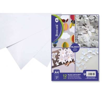 CARTULINA BLANCA A4 BLOCK 12 UNIDADES