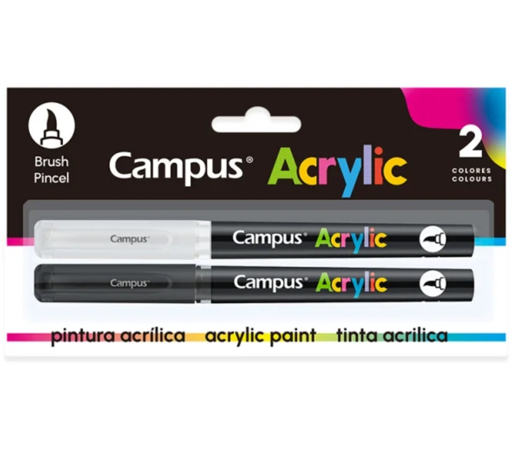 ROTULADOR CAMPUS ACRYLIC PINCEL 2U