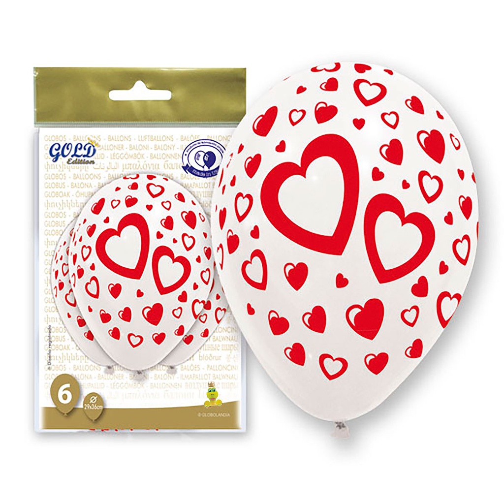 BOLSA 6 GLOBOS CORAZONES
