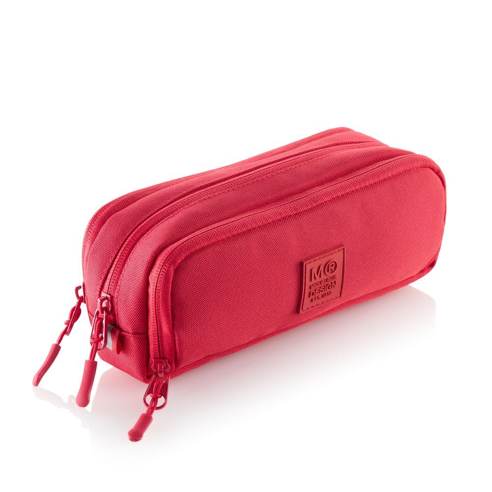 PORTATODO TRIPLE ORGANIZADOR RECICLADO RAW ROJO